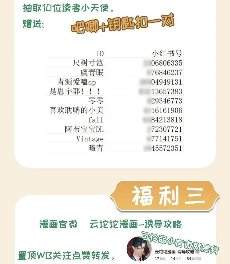 1 中奖公示